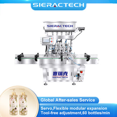 Calidad Máquina automática de llenado de detergente desinfectante para ropa interior con control de servopistón y sistema de llenado antiespumante fábrica