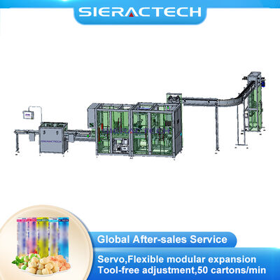 Kalite Stick Pack Sert Şeker Otomatik Kartonlama Makinesi fabrika